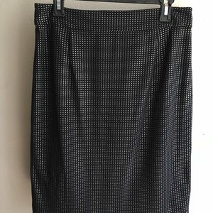 Calvin Klein black skirt with metallic dots